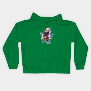 Bulldog superhero Kids Hoodie